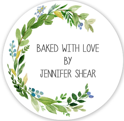 Arched Green Swag Gift Stickers